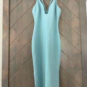 Cinq a Sept flattering Tiffany Blue colored dress